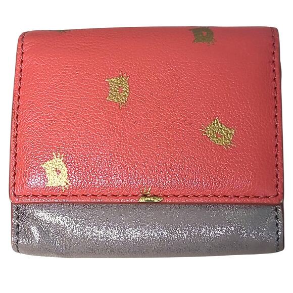 Fossil Cat Metallic Bi-Fold Wallet - Picture 1 of 4